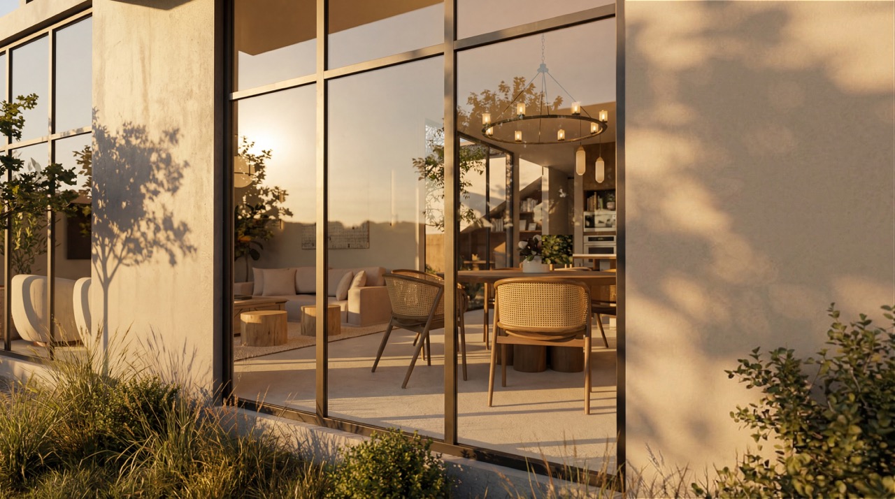 Exterior of a luxury minimalist villa in San José del Cabo